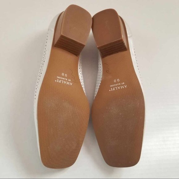 **SOLD** Amalfi by Rangoni women’s white Leather classic Loafers size 9B - Picture 7 of 8